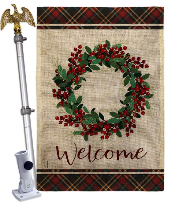 Berries Wreath - Sweet Home Inspirational Vertical Impressions Decorative Flags HG170026 Made In USA - Image 23