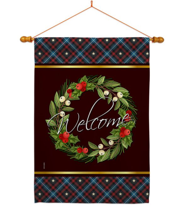 Christmas Berry Wreath - Sweet Home Inspirational Vertical Impressions Decorative Flags HG170030 Made In USA - Image 12