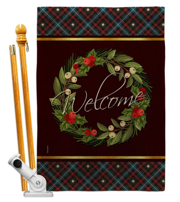 Christmas Berry Wreath - Sweet Home Inspirational Vertical Impressions Decorative Flags HG170030 Made In USA - Image 17