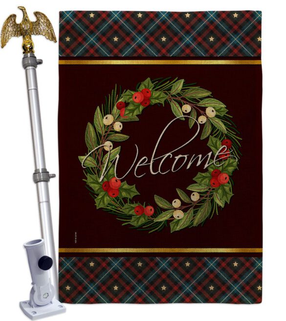 Christmas Berry Wreath - Sweet Home Inspirational Vertical Impressions Decorative Flags HG170030 Made In USA - Image 23