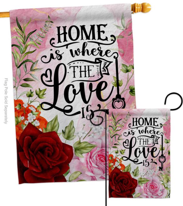 Home Love Is - Sweet Home Inspirational Vertical Impressions Decorative Flags HG130385 Made In USA - Image 3
