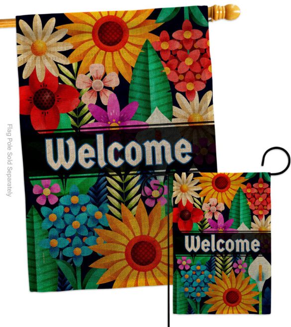 Colorful Floral - Sweet Home Inspirational Vertical Impressions Decorative Flags HG137515 Made In USA - Image 13