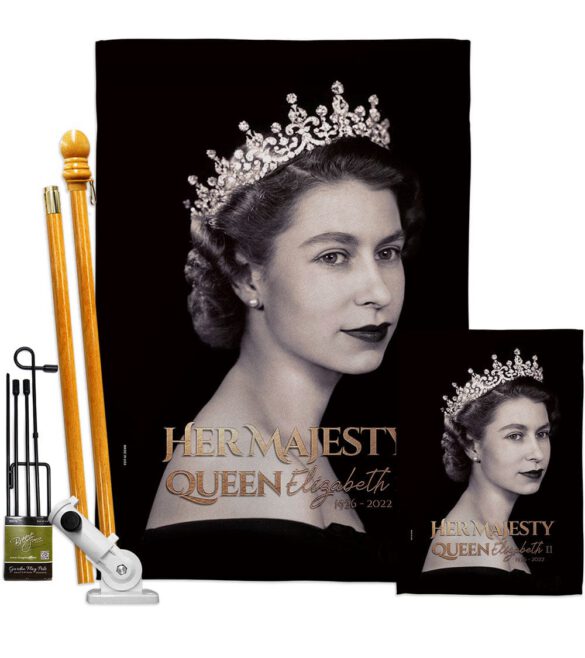 Her Majesty Queen - Sympathy Inspirational Horizontal Impressions Decorative Flags HG180311 Made In USA - Image 6