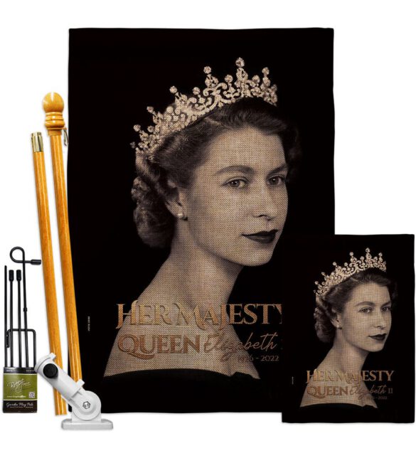 Her Majesty Queen - Sympathy Inspirational Horizontal Impressions Decorative Flags HG180311 Made In USA - Image 27