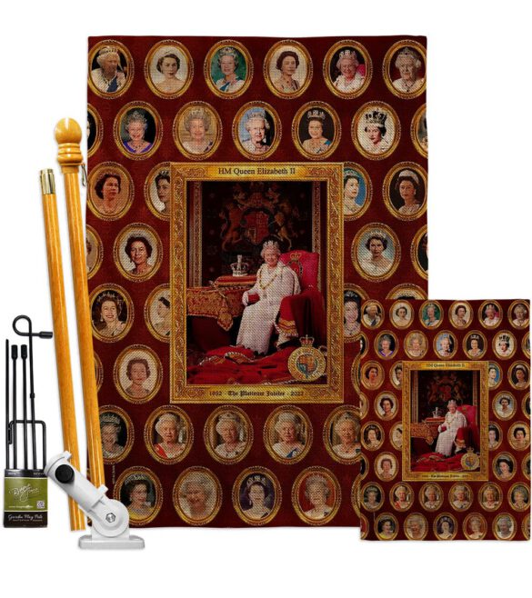 HM Queen Elizabeth II - Expression Inspirational Vertical Impressions Decorative Flags HG180316 Made In USA - Image 27