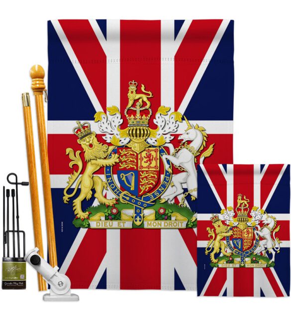 Coat Of Arms Of United Kingdom - Expression Inspirational Vertical Impressions Decorative Flags HG180324 Made In USA - Image 6