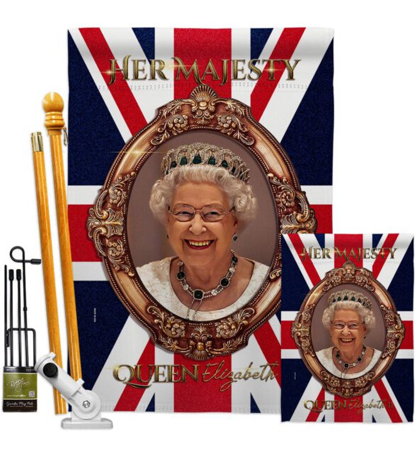 Her Majesty QE II - Expression Inspirational Vertical Impressions Decorative Flags HG180340 Made In USA - Image 6