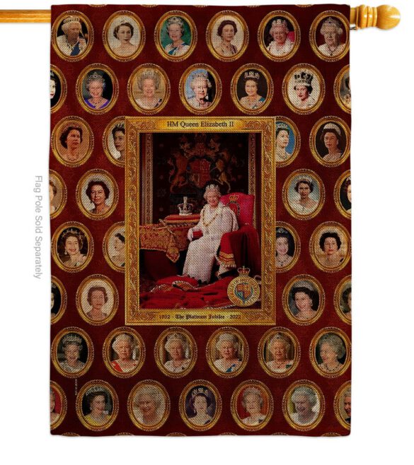 HM Queen Elizabeth II - Expression Inspirational Vertical Impressions Decorative Flags HG180316 Made In USA - Image 23