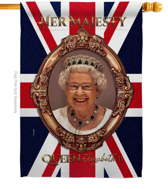 Her Majesty QE II - Expression Inspirational Vertical Impressions Decorative Flags HG180340 Made In USA - Image 2
