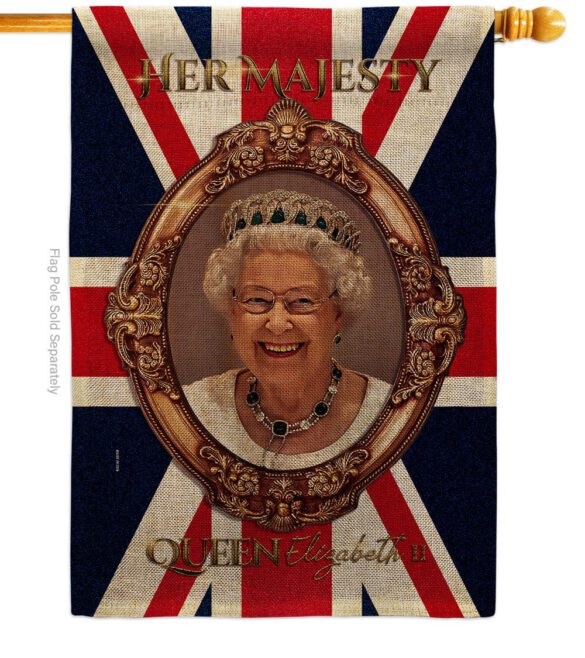 Her Majesty QE II - Expression Inspirational Vertical Impressions Decorative Flags HG180340 Made In USA - Image 23
