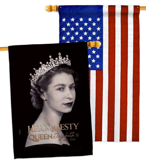 Her Majesty Queen - Sympathy Inspirational Horizontal Impressions Decorative Flags HG180311 Made In USA - Image 10