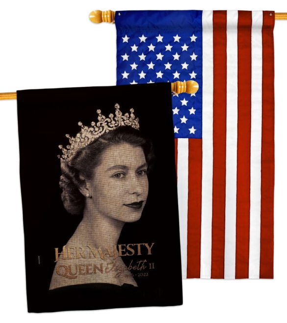 Her Majesty Queen - Sympathy Inspirational Horizontal Impressions Decorative Flags HG180311 Made In USA - Image 31