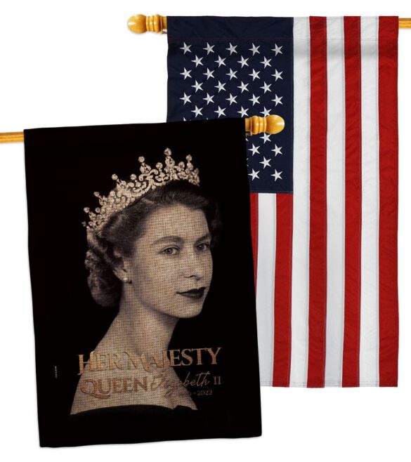 Her Majesty Queen - Sympathy Inspirational Horizontal Impressions Decorative Flags HG180311 Made In USA - Image 36