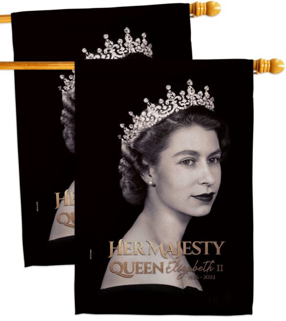 Her Majesty Queen - Sympathy Inspirational Horizontal Impressions Decorative Flags HG180311 Made In USA - Image 12
