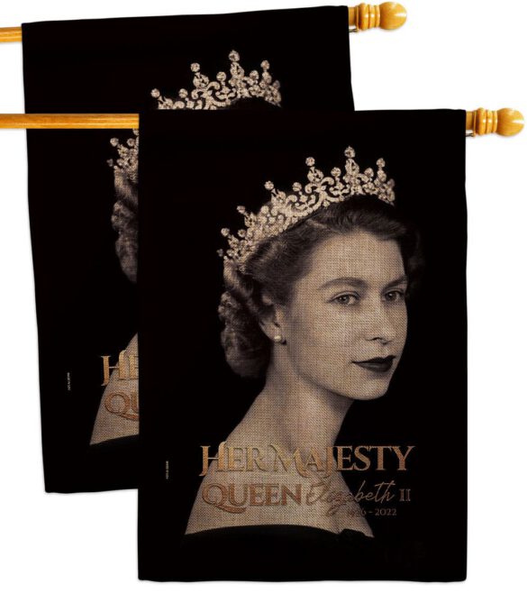 Her Majesty Queen - Sympathy Inspirational Horizontal Impressions Decorative Flags HG180311 Made In USA - Image 33