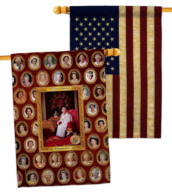 HM Queen Elizabeth II - Expression Inspirational Vertical Impressions Decorative Flags HG180316 Made In USA - Image 8