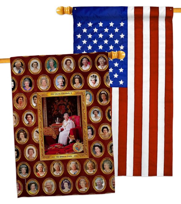 HM Queen Elizabeth II - Expression Inspirational Vertical Impressions Decorative Flags HG180316 Made In USA - Image 10