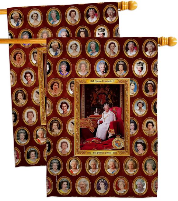 HM Queen Elizabeth II - Expression Inspirational Vertical Impressions Decorative Flags HG180316 Made In USA - Image 12