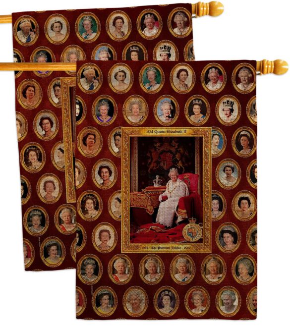 HM Queen Elizabeth II - Expression Inspirational Vertical Impressions Decorative Flags HG180316 Made In USA - Image 33