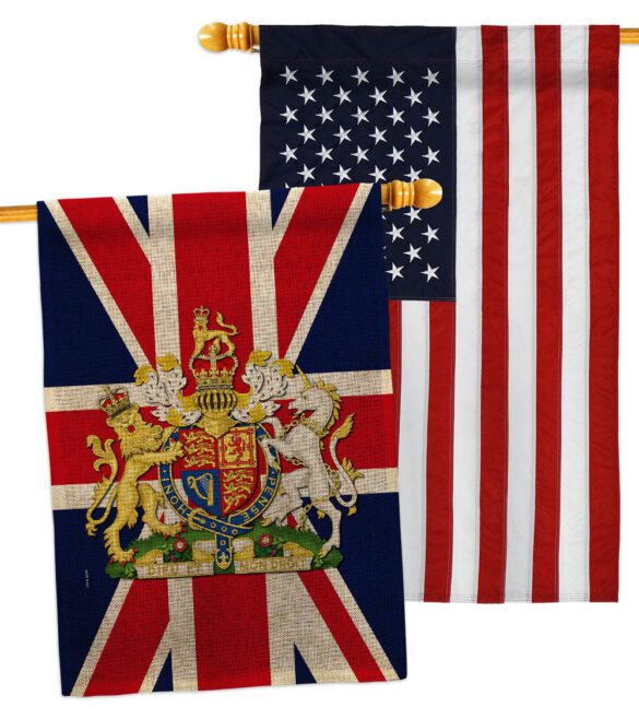 Coat Of Arms Of United Kingdom - Expression Inspirational Vertical Impressions Decorative Flags HG180324 Made In USA - Image 36