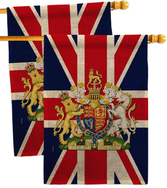 Coat Of Arms Of United Kingdom - Expression Inspirational Vertical Impressions Decorative Flags HG180324 Made In USA - Image 33