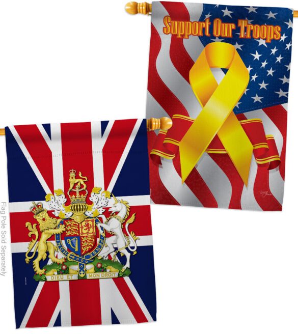 Coat Of Arms Of United Kingdom - Expression Inspirational Vertical Impressions Decorative Flags HG180324 Made In USA - Image 14