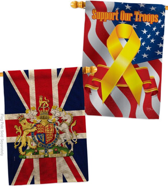 Coat Of Arms Of United Kingdom - Expression Inspirational Vertical Impressions Decorative Flags HG180324 Made In USA - Image 35