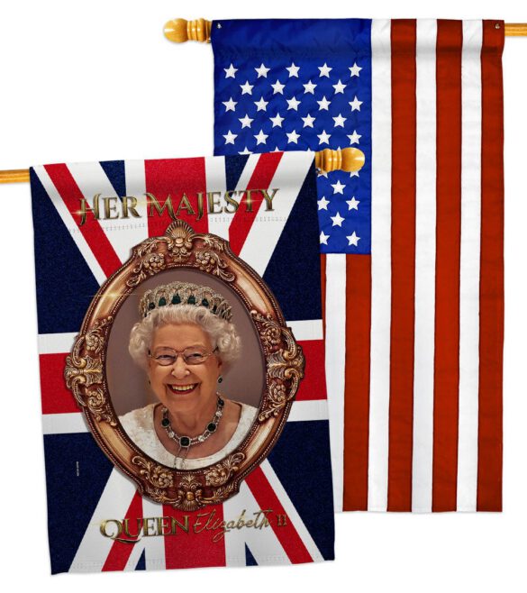 Her Majesty QE II - Expression Inspirational Vertical Impressions Decorative Flags HG180340 Made In USA - Image 10