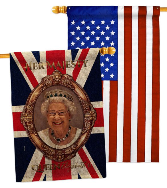 Her Majesty QE II - Expression Inspirational Vertical Impressions Decorative Flags HG180340 Made In USA - Image 31