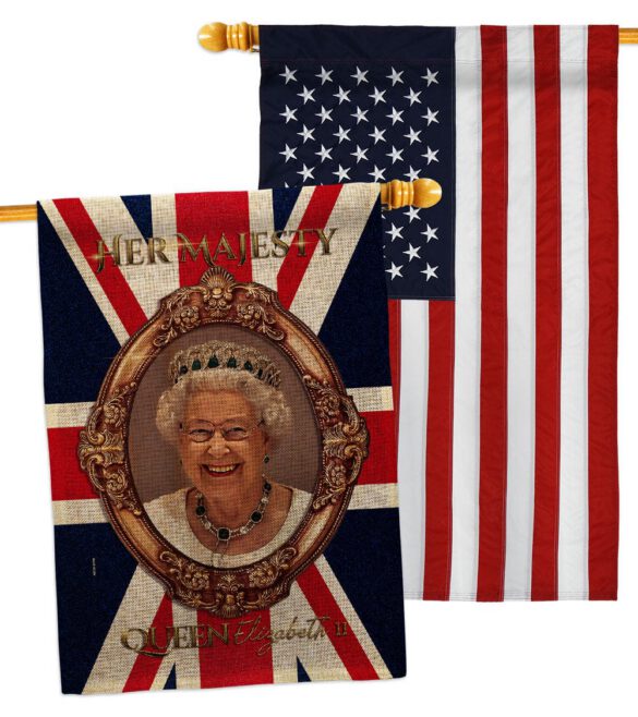 Her Majesty QE II - Expression Inspirational Vertical Impressions Decorative Flags HG180340 Made In USA - Image 36