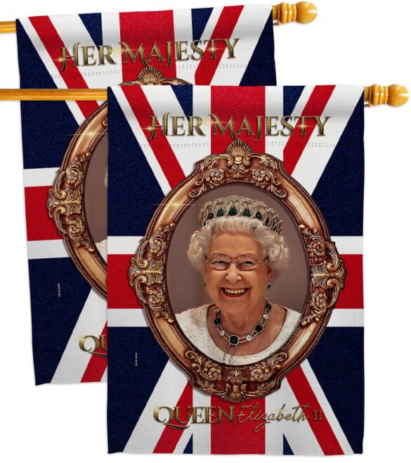 Her Majesty QE II - Expression Inspirational Vertical Impressions Decorative Flags HG180340 Made In USA - Image 12