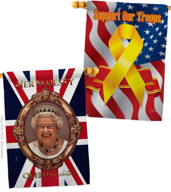 Her Majesty QE II - Expression Inspirational Vertical Impressions Decorative Flags HG180340 Made In USA - Image 14