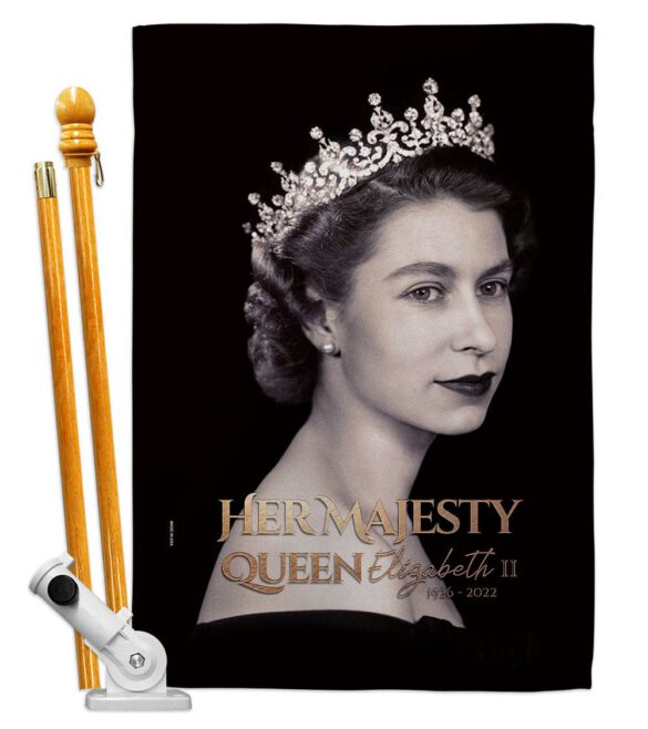 Her Majesty Queen - Sympathy Inspirational Horizontal Impressions Decorative Flags HG180311 Made In USA - Image 5