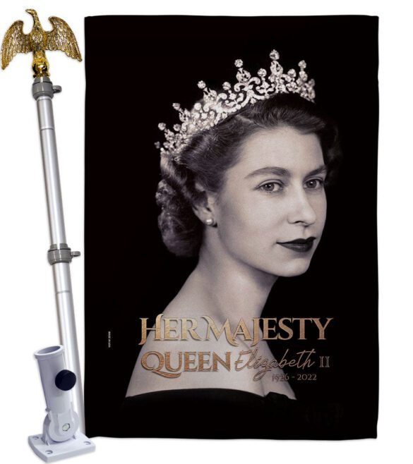 Her Majesty Queen - Sympathy Inspirational Horizontal Impressions Decorative Flags HG180311 Made In USA - Image 20