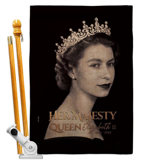 Her Majesty Queen - Sympathy Inspirational Horizontal Impressions Decorative Flags HG180311 Made In USA - Image 26