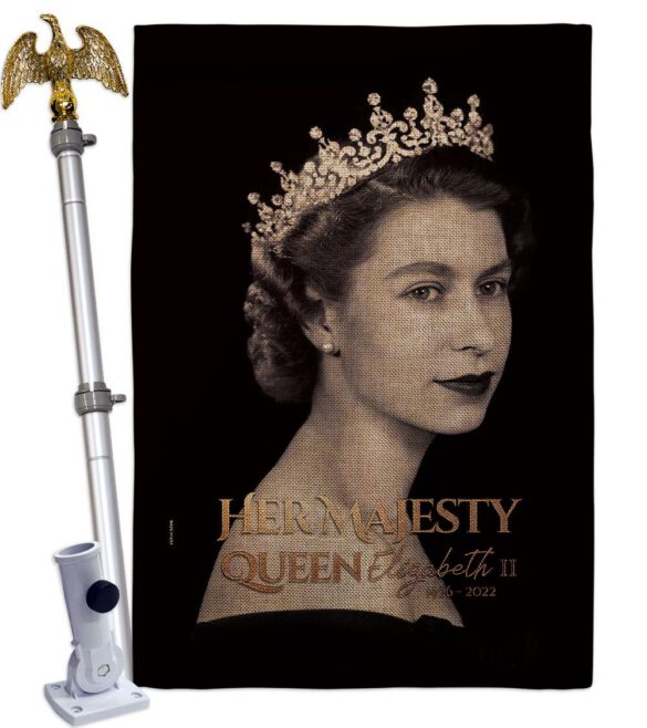 Her Majesty Queen - Sympathy Inspirational Horizontal Impressions Decorative Flags HG180311 Made In USA - Image 41