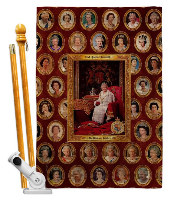 HM Queen Elizabeth II - Expression Inspirational Vertical Impressions Decorative Flags HG180316 Made In USA - Image 26