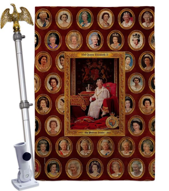 HM Queen Elizabeth II - Expression Inspirational Vertical Impressions Decorative Flags HG180316 Made In USA - Image 41