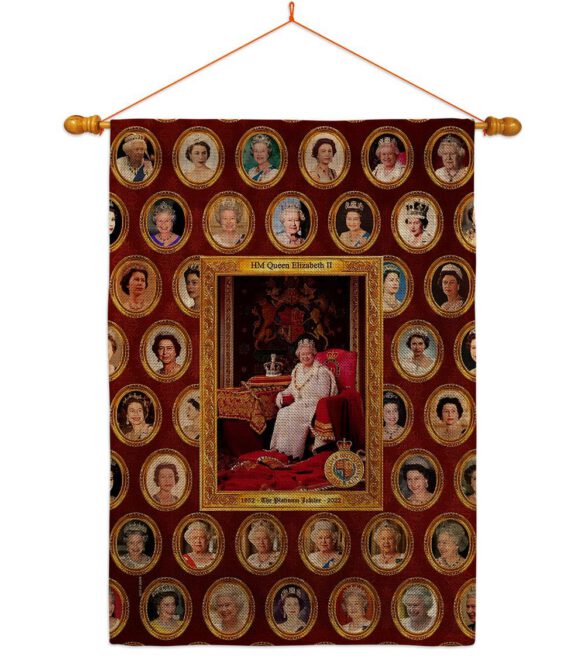 HM Queen Elizabeth II - Expression Inspirational Vertical Impressions Decorative Flags HG180316 Made In USA - Image 42