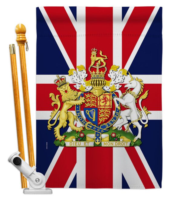 Coat Of Arms Of United Kingdom - Expression Inspirational Vertical Impressions Decorative Flags HG180324 Made In USA - Image 5