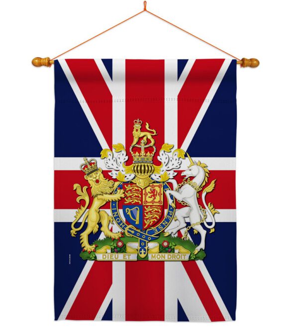 Coat Of Arms Of United Kingdom - Expression Inspirational Vertical Impressions Decorative Flags HG180324 Made In USA - Image 21