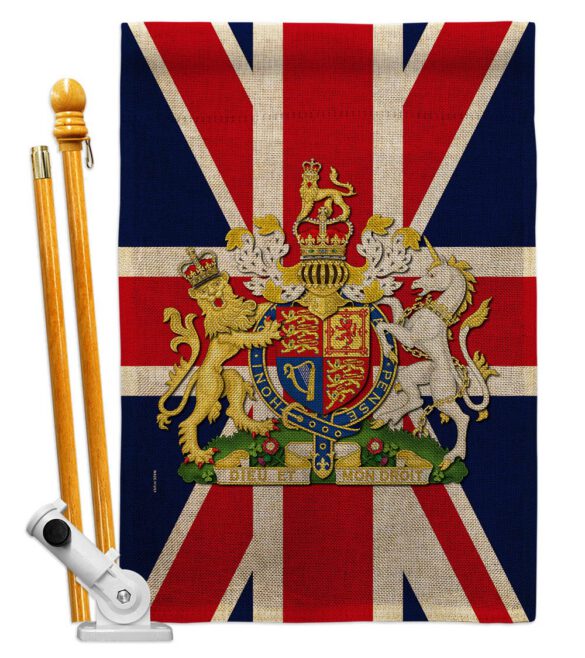 Coat Of Arms Of United Kingdom - Expression Inspirational Vertical Impressions Decorative Flags HG180324 Made In USA - Image 26