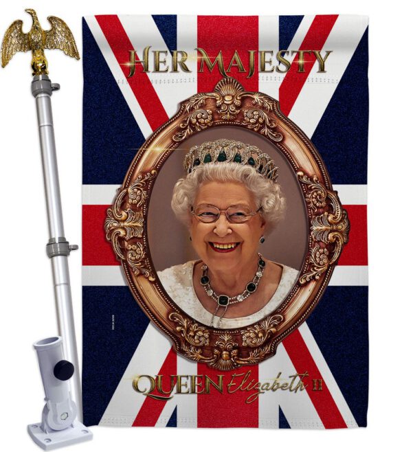 Her Majesty QE II - Expression Inspirational Vertical Impressions Decorative Flags HG180340 Made In USA - Image 20