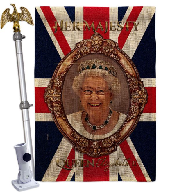 Her Majesty QE II - Expression Inspirational Vertical Impressions Decorative Flags HG180340 Made In USA - Image 41