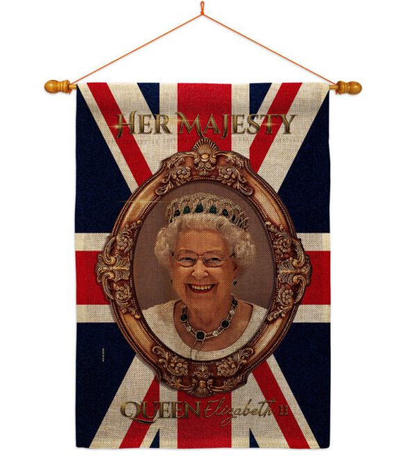 Her Majesty QE II - Expression Inspirational Vertical Impressions Decorative Flags HG180340 Made In USA - Image 42