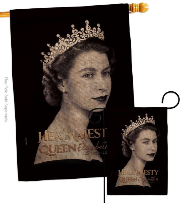 Her Majesty Queen - Sympathy Inspirational Horizontal Impressions Decorative Flags HG180311 Made In USA - Image 24