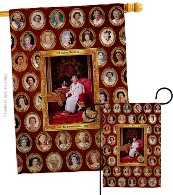 HM Queen Elizabeth II - Expression Inspirational Vertical Impressions Decorative Flags HG180316 Made In USA - Image 3