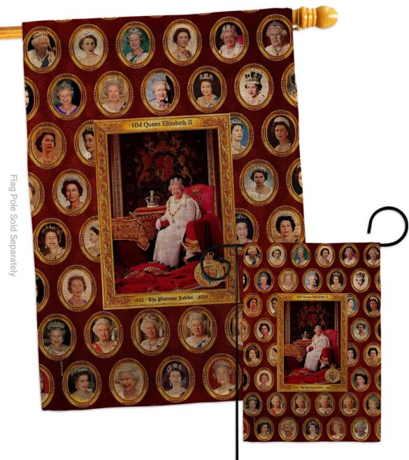 HM Queen Elizabeth II - Expression Inspirational Vertical Impressions Decorative Flags HG180316 Made In USA - Image 24