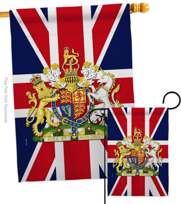 Coat Of Arms Of United Kingdom - Expression Inspirational Vertical Impressions Decorative Flags HG180324 Made In USA - Image 3