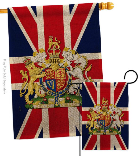 Coat Of Arms Of United Kingdom - Expression Inspirational Vertical Impressions Decorative Flags HG180324 Made In USA - Image 24